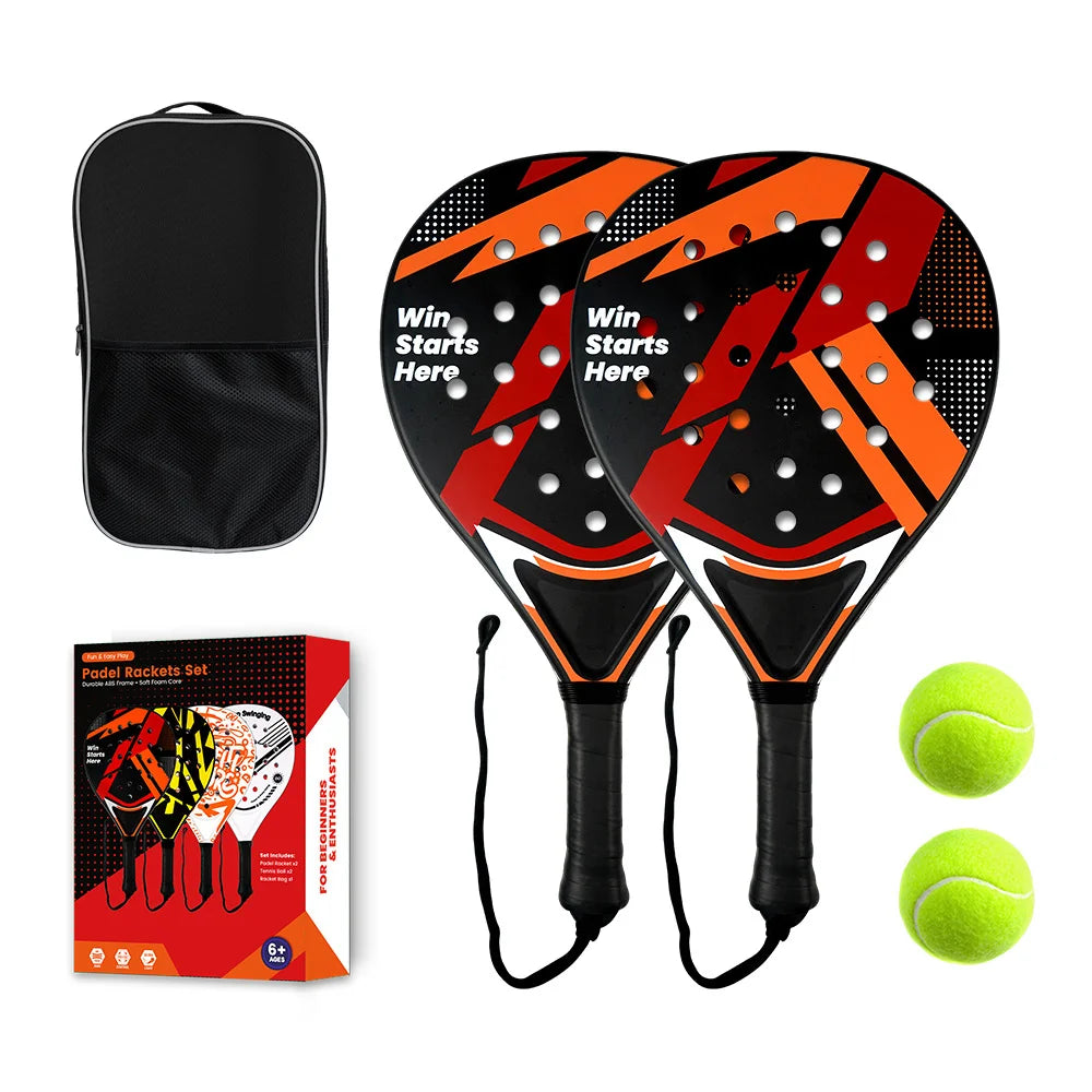 طقم بادل للمبتدئين مضرب وكرات وحقيبة - Pro Gulf Padel Store
